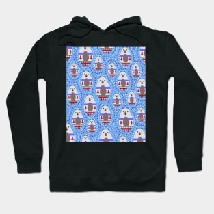 Bears and dots in blue Hoodie